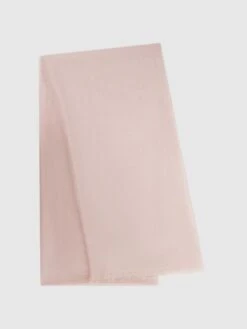 Reiss Blush Heidi Cashmere Lightweight Scarf