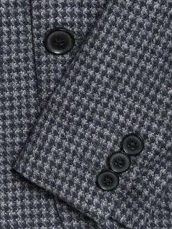 Reiss Navy/Brown Progress Junior Puppytooth Single Breasted Blazer -Style Trend Shop U30 892s8