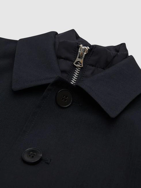Reiss Navy Perrin Junior Mac With Zip Through Funnel Neck Insert 7 Reiss Navy Perrin Junior Mac With Zip Through Funnel Neck Insert - Image 5