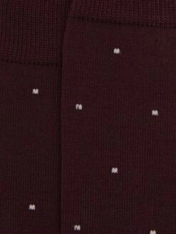 Reiss Bordeaux Mario Spot Polka Dot Socks -Style Trend Shop U49 338s4