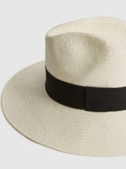 Reiss White Arabella Straw Hat -Style Trend Shop U56876s4
