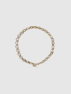 Reiss Gold Camilla Oval Chain Belt -Style Trend Shop U56877s6
