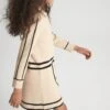 Reiss Camel Layla Junior Knitted Mini Dress -Style Trend Shop U63 569s