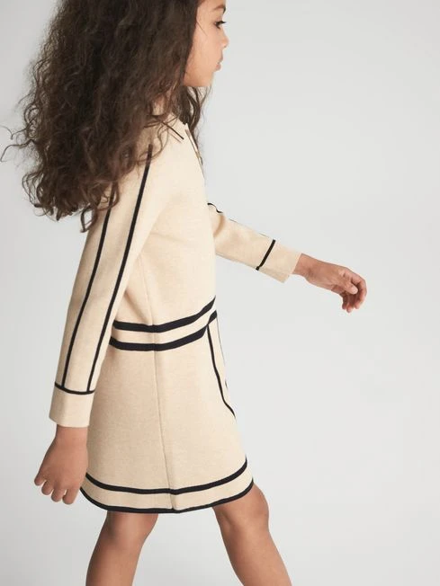 Reiss Camel Layla Junior Knitted Mini Dress 3 Reiss Camel Layla Junior Knitted Mini Dress