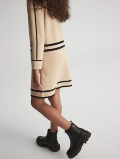 Reiss Camel Layla Junior Knitted Mini Dress 10 Reiss Camel Layla Junior Knitted Mini Dress -Style Trend Shop U63 569s4