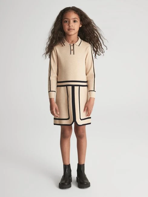 Reiss Camel Layla Junior Knitted Mini Dress 7 Reiss Camel Layla Junior Knitted Mini Dress - Image 5