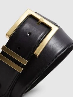 Reiss Black Brompton Leather Belt 10 Reiss Black Brompton Leather Belt -Style Trend Shop U65658s4