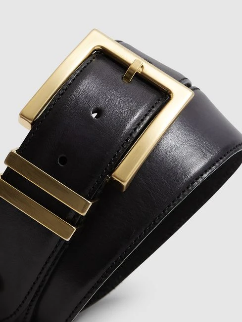 Reiss Black Brompton Leather Belt 6 Reiss Black Brompton Leather Belt - Image 4