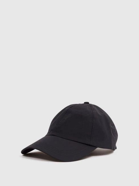 Reiss Black Fento Ripstop Baseball Cap 3 Reiss Black Fento Ripstop Baseball Cap