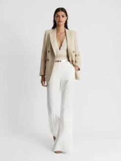 Reiss Gold Hayley Leather Square Hinge Belt -Style Trend Shop U70225s7