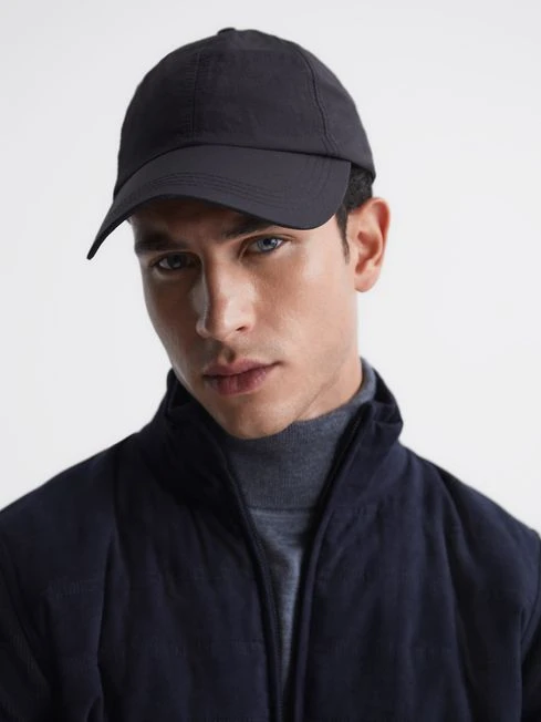Reiss Black Fento Ripstop Baseball Cap 4 Reiss Black Fento Ripstop Baseball Cap - Image 2