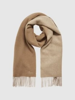 Reiss Camel Picton Cashmere Blend Scarf