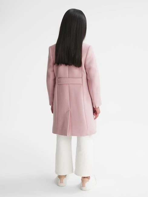 Reiss Pink Kia Senior Wool Blend Coat 10 Reiss Pink Kia Senior Wool Blend Coat - Image 8