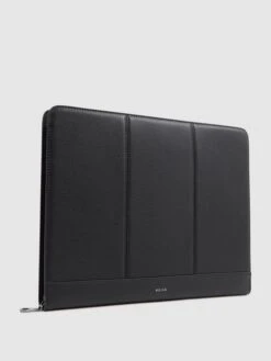 Reiss Black Carter Leather Folio -Style Trend Shop U78622s4
