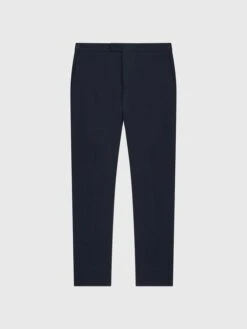 Reiss Navy Kin Slim Fit Linen Trousers -Style Trend Shop U79 028s2