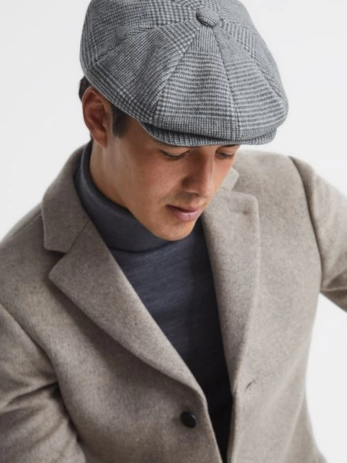 Reiss Grey Arbor Wool Baker Boy Cap 4 Reiss Grey Arbor Wool Baker Boy Cap - Image 2