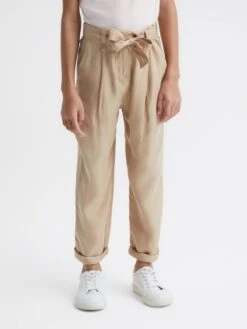 Reiss Camel Joanie Senior Paper Bag Cargo Trousers -Style Trend Shop U93045s6