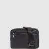Reiss Black Carter Leather Cross-Body Bag -Style Trend Shop U94 043s