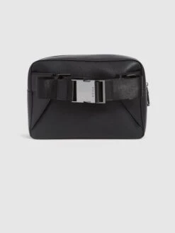 Reiss Black Carter Leather Cross-Body Bag -Style Trend Shop U94043s6
