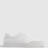 Reiss White Ashley Low Top Leather Trainers -Style Trend Shop U99 269s