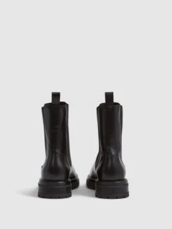 Reiss Black Thea Boots Leather Pull On Chelsea Boots 13 Reiss Black Thea Boots Leather Pull On Chelsea Boots -Style Trend Shop U99060s6