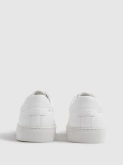 Reiss White Ashley Low Top Leather Trainers -Style Trend Shop U99269s5